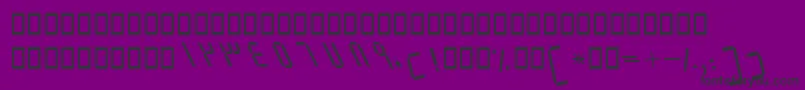 BElmItalic-fontti – mustat fontit violetilla taustalla