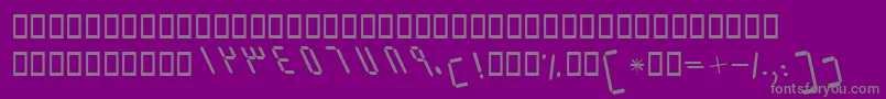 Fonte BElmItalic – fontes cinzas em um fundo violeta