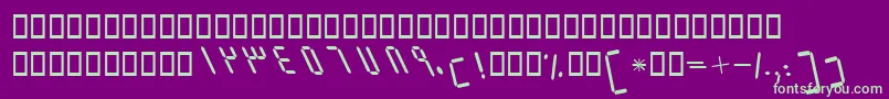 Więcej informacji o czcionce BElmItalic Czcionka BElmItalic – zielone czcionki na fioletowym tle