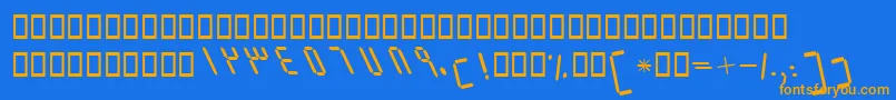 Police BElmItalic – polices orange sur fond bleu