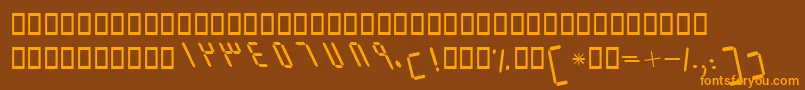 Police BElmItalic – polices orange sur fond brun