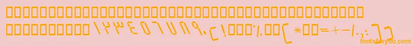 BElmItalic Font – Orange Fonts on Pink Background