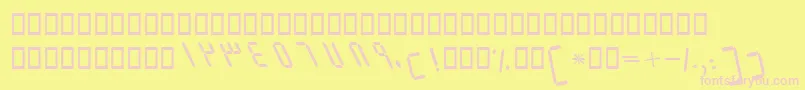 BElmItalic Font – Pink Fonts on Yellow Background