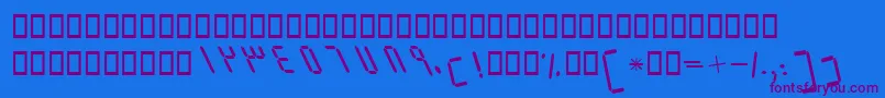 BElmItalic Font – Purple Fonts on Blue Background