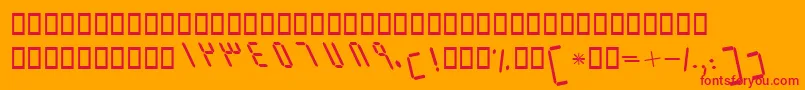 BElmItalic Font – Red Fonts on Orange Background