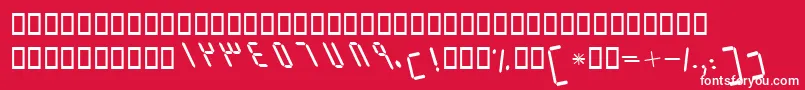 BElmItalic Font – White Fonts on Red Background