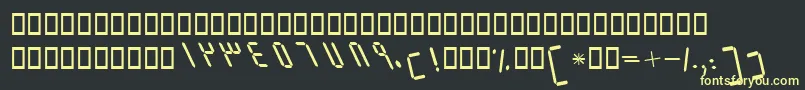 BElmItalic Font – Yellow Fonts on Black Background