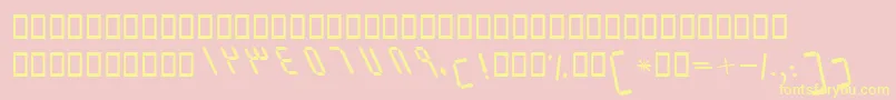 BElmItalic Font – Yellow Fonts on Pink Background