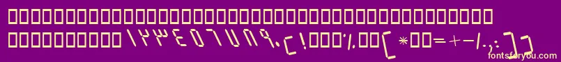 BElmItalic Font – Yellow Fonts on Purple Background