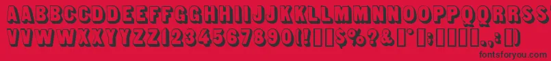 Lunch ffy Font – Black Fonts on Red Background