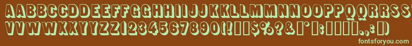 Lunch ffy Font – Green Fonts on Brown Background