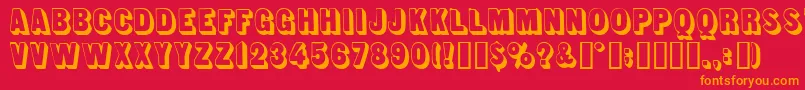 Lunch ffy Font – Orange Fonts on Red Background