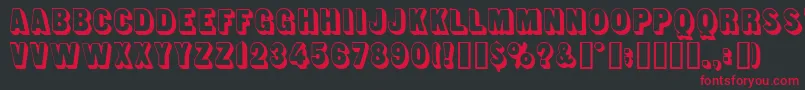Lunch ffy Font – Red Fonts on Black Background