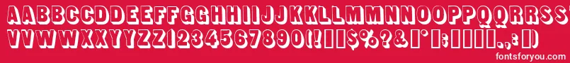 Lunch ffy Font – White Fonts on Red Background