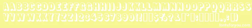 Lunch ffy Font – White Fonts on Yellow Background