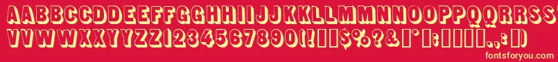 Lunch ffy Font – Yellow Fonts on Red Background