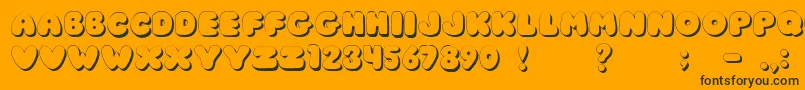 JiChunkyCaps Font – Black Fonts on Orange Background