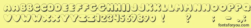 JiChunkyCaps Font – Black Fonts on Yellow Background