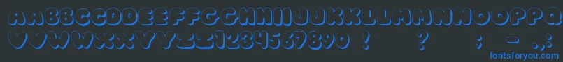 JiChunkyCaps Font – Blue Fonts on Black Background
