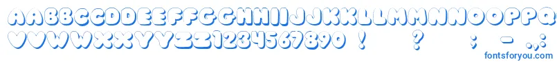 JiChunkyCaps Font – Blue Fonts on White Background