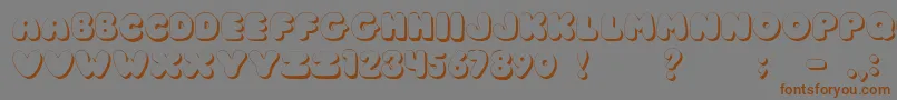 JiChunkyCaps Font – Brown Fonts on Gray Background