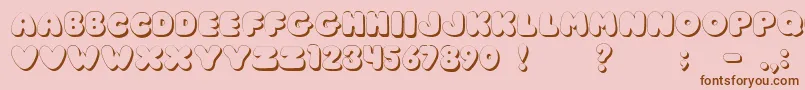 JiChunkyCaps Font – Brown Fonts on Pink Background