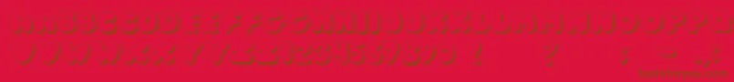 JiChunkyCaps Font – Brown Fonts on Red Background