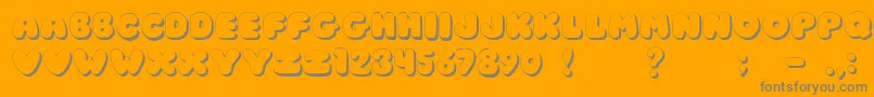 JiChunkyCaps-Schriftart – Graue Schriften auf orangefarbenem Hintergrund