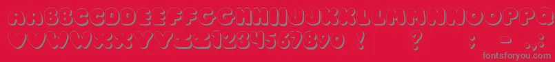 JiChunkyCaps Font – Gray Fonts on Red Background