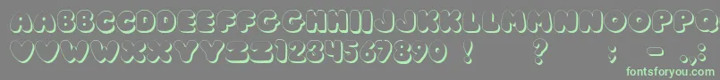 JiChunkyCaps Font – Green Fonts on Gray Background