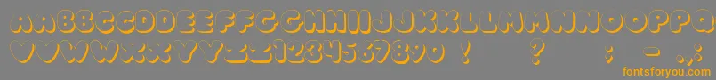 JiChunkyCaps Font – Orange Fonts on Gray Background