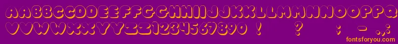 JiChunkyCaps Font – Orange Fonts on Purple Background