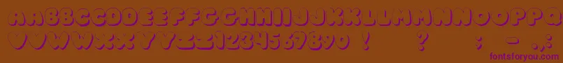 JiChunkyCaps Font – Purple Fonts on Brown Background