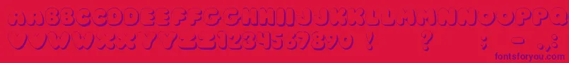 JiChunkyCaps Font – Purple Fonts on Red Background
