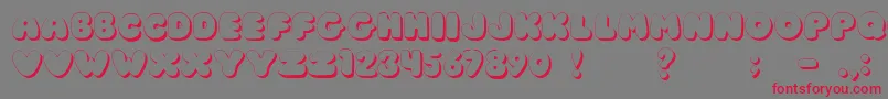 JiChunkyCaps Font – Red Fonts on Gray Background
