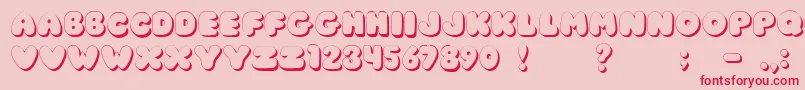 JiChunkyCaps Font – Red Fonts on Pink Background