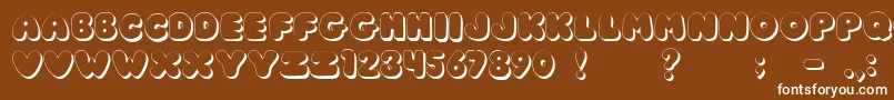 JiChunkyCaps Font – White Fonts on Brown Background