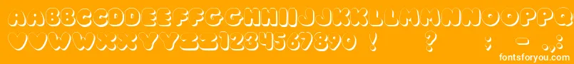 JiChunkyCaps Font – White Fonts on Orange Background
