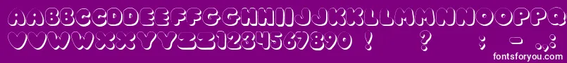 JiChunkyCaps Font – White Fonts on Purple Background
