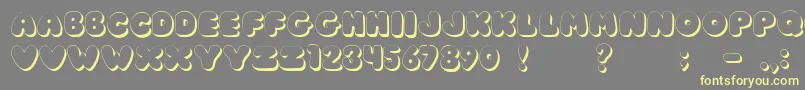 JiChunkyCaps Font – Yellow Fonts on Gray Background