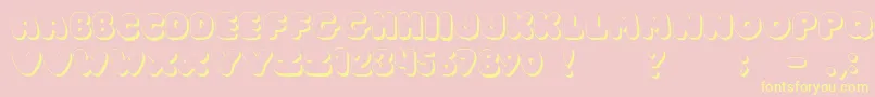 JiChunkyCaps Font – Yellow Fonts on Pink Background