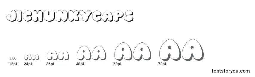 JiChunkyCaps Font Sizes
