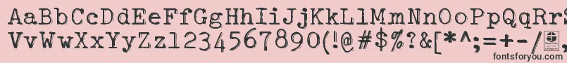 TypowriterShakyDemo Font – Black Fonts on Pink Background