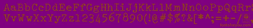 TypowriterShakyDemo Font – Brown Fonts on Purple Background