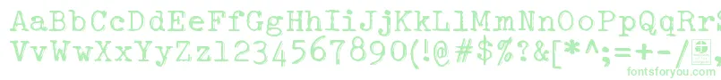 TypowriterShakyDemo Font – Green Fonts on White Background