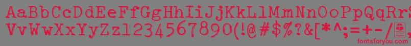 TypowriterShakyDemo Font – Red Fonts on Gray Background