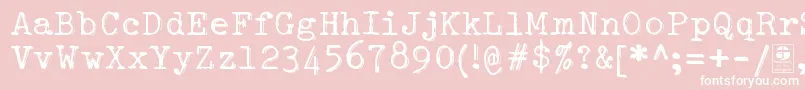 TypowriterShakyDemo Font – White Fonts on Pink Background