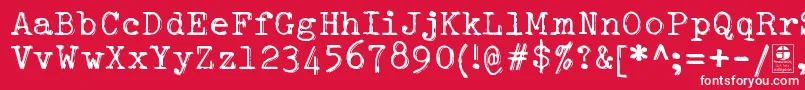 TypowriterShakyDemo Font – White Fonts on Red Background