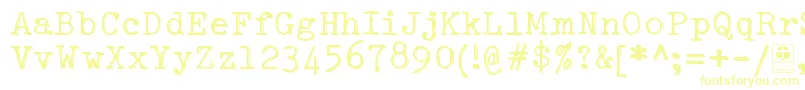 TypowriterShakyDemo Font – Yellow Fonts on White Background