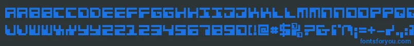 Phaserbankb Font – Blue Fonts on Black Background
